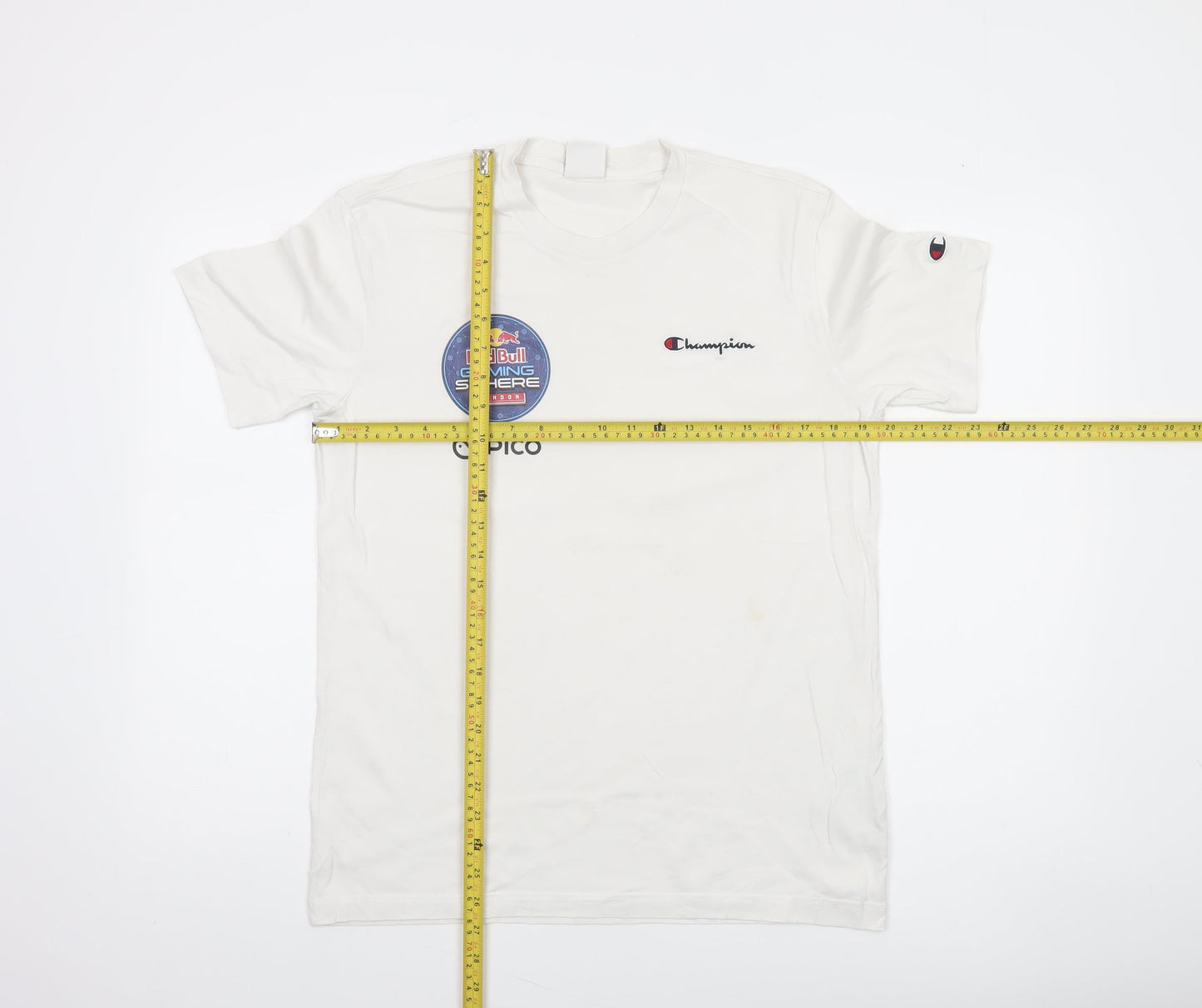 Champion Men's White Red Bull Gaming Sphere T-Shirt Size S