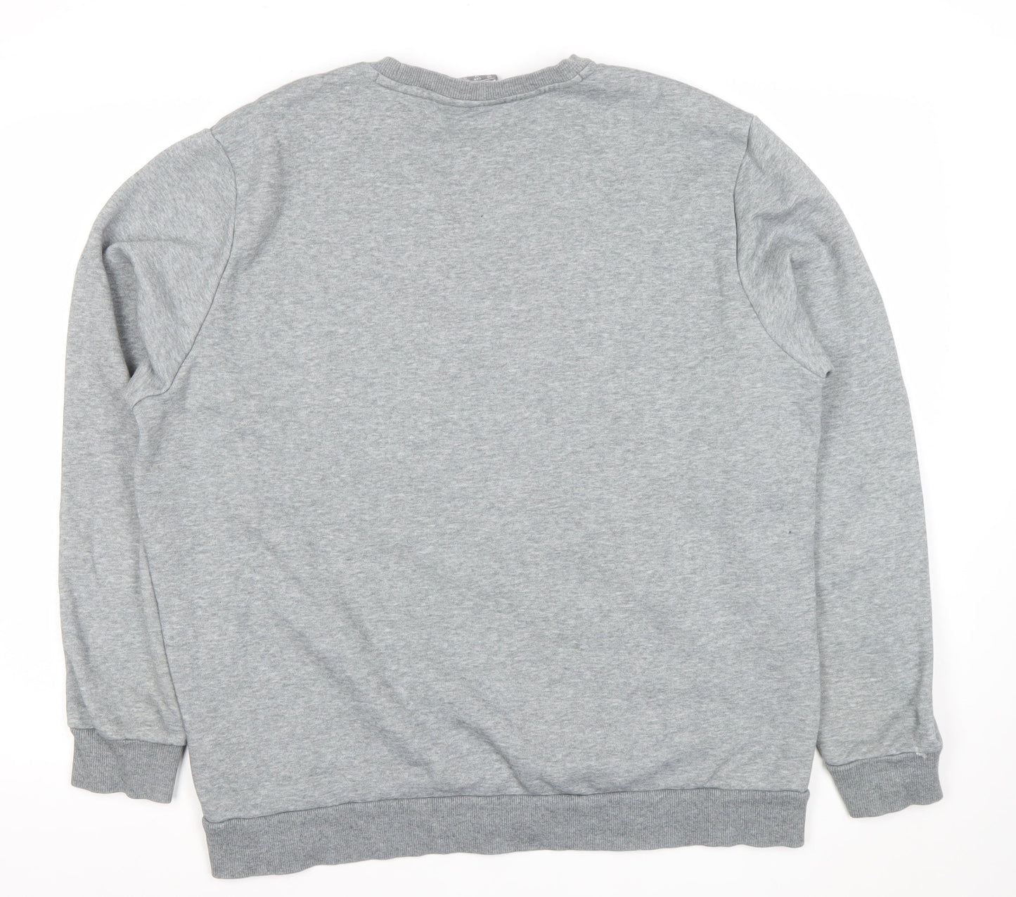 Puma Men's Grey XL Crew Neck Logo Pullover Sweatshirt