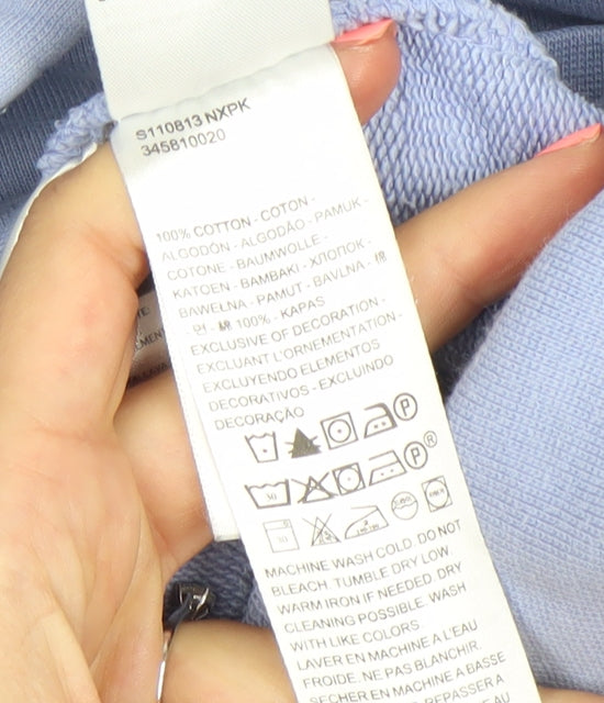 Levi's Men Blue Pullover Hoodie Size S Regular Fit Cotton Logo