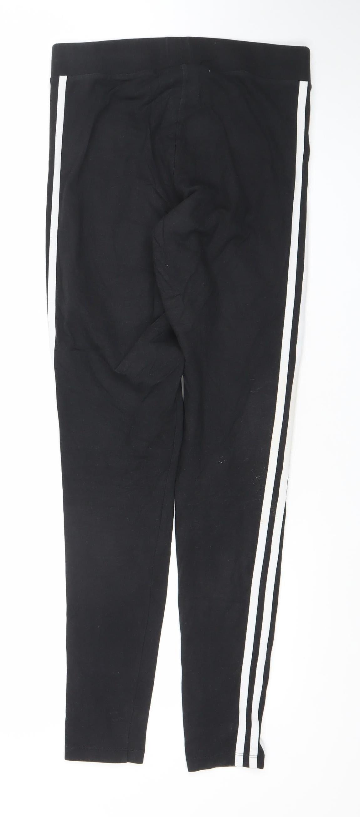 Adidas Womens Black Size 12 Cotton Elastane Track Pants