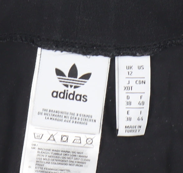 Adidas Womens Black Size 12 Cotton Elastane Track Pants