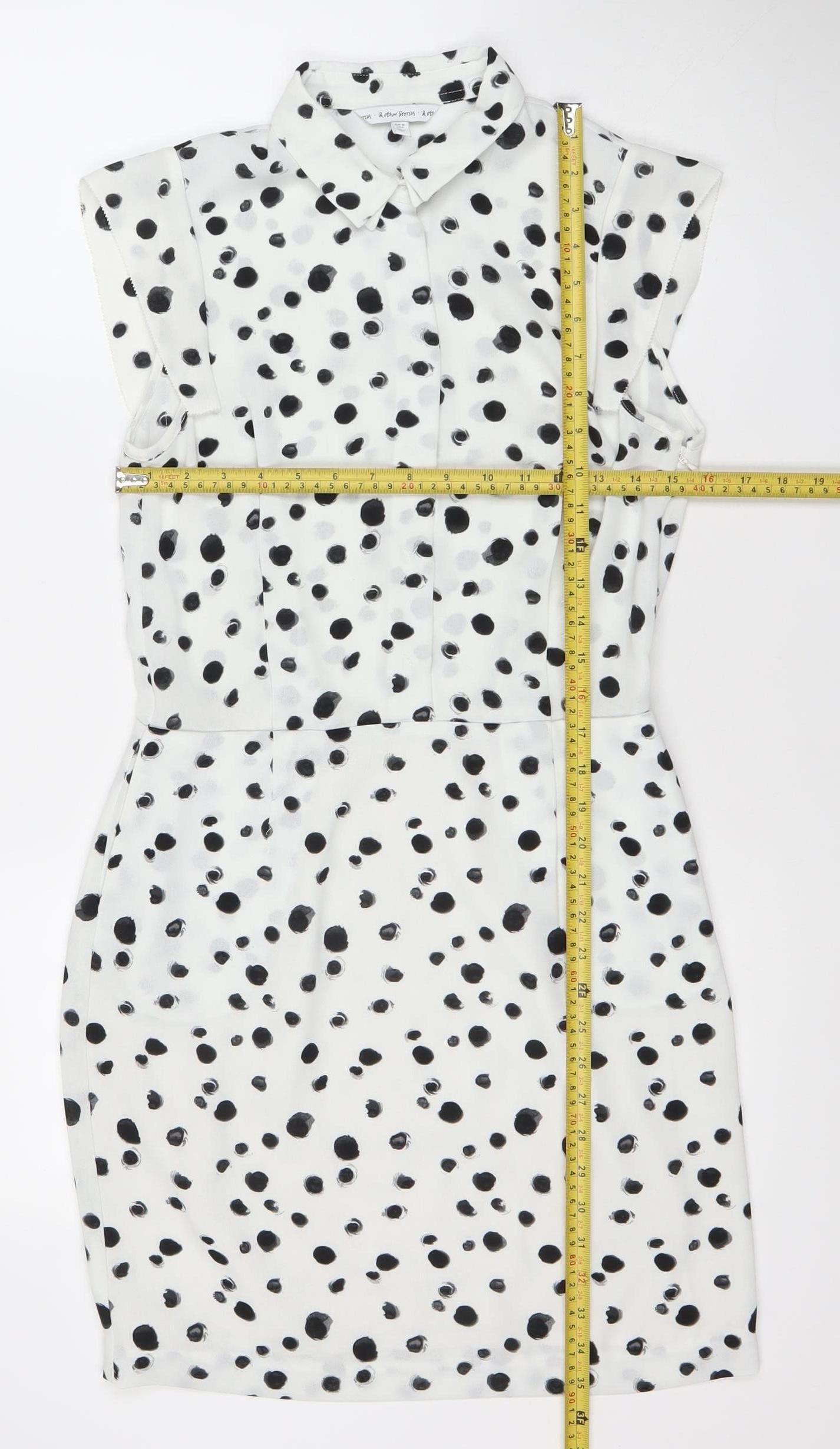Boden Women’s White Polka Dot Viscose Sheath Dress Size 8