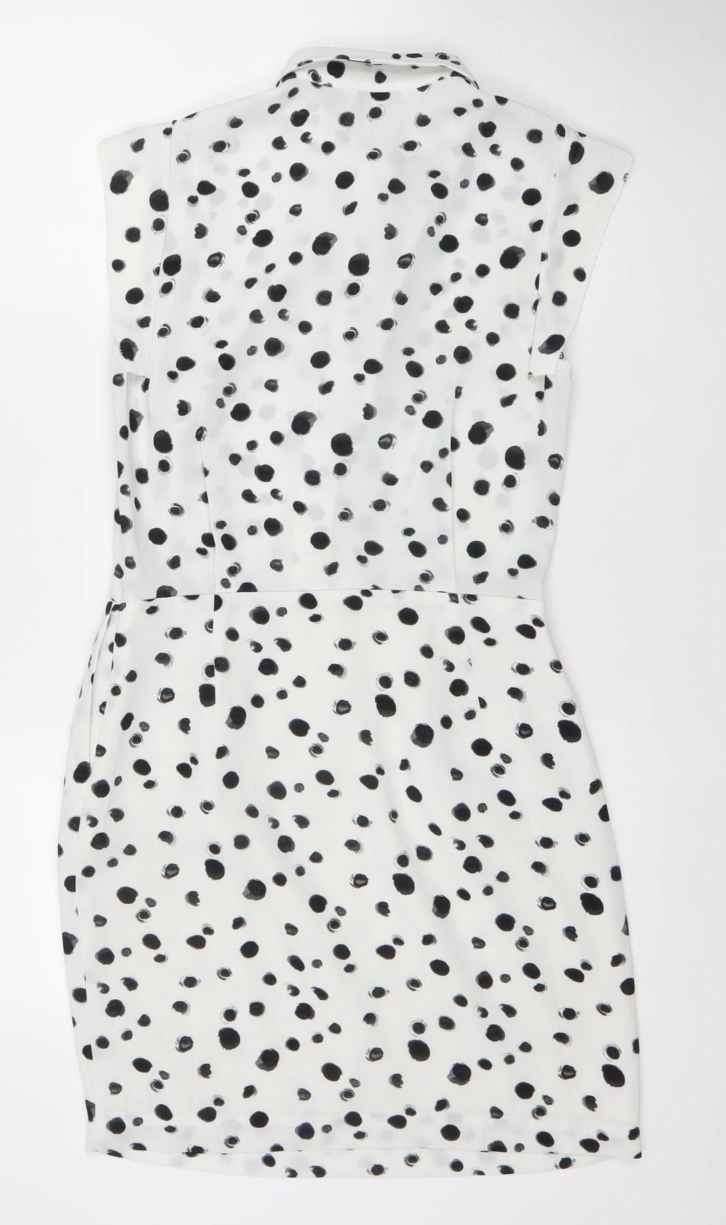 Boden Women’s White Polka Dot Viscose Sheath Dress Size 8