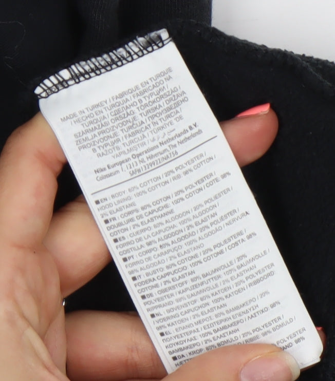 Nike Mens Black XL Pullover Hoodie Logo Sportswear Sweatshirt