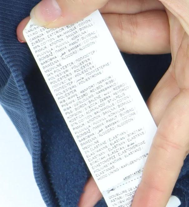 Puma Boys Navy Blue Pullover Hoodie Small Cotton Blend Sportswear