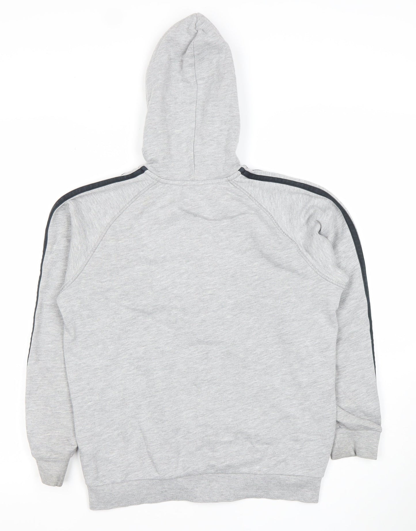 Adidas Boys Grey Full Zip Hoodie Size 11-12 Years Performance Essentials