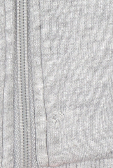 Additional view of Adidas boys’ grey full zip hoodie, size 11-12, years performance essentials