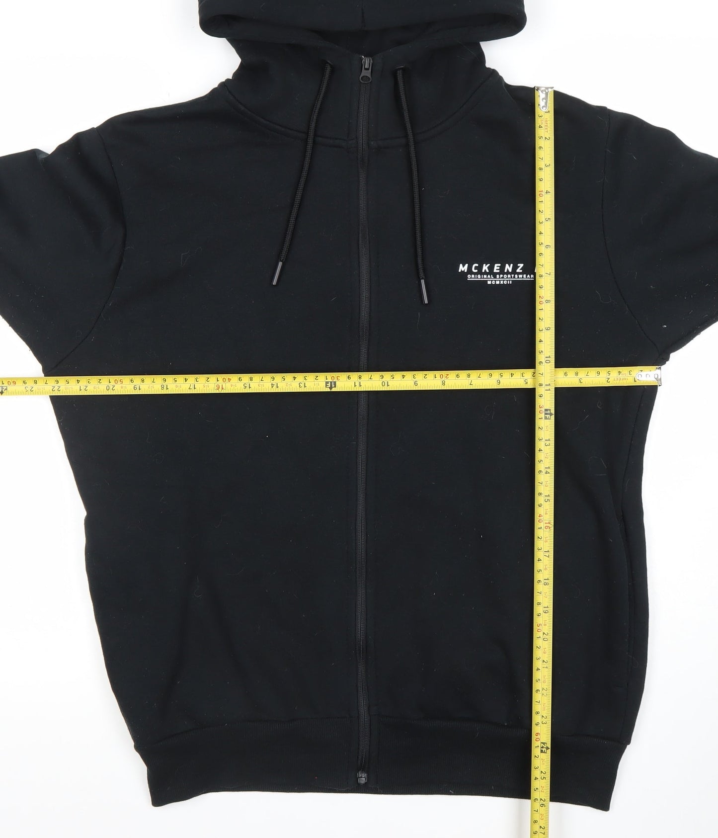 McKenzie Womens Black Full Zip Hoodie Size L Cotton Blend