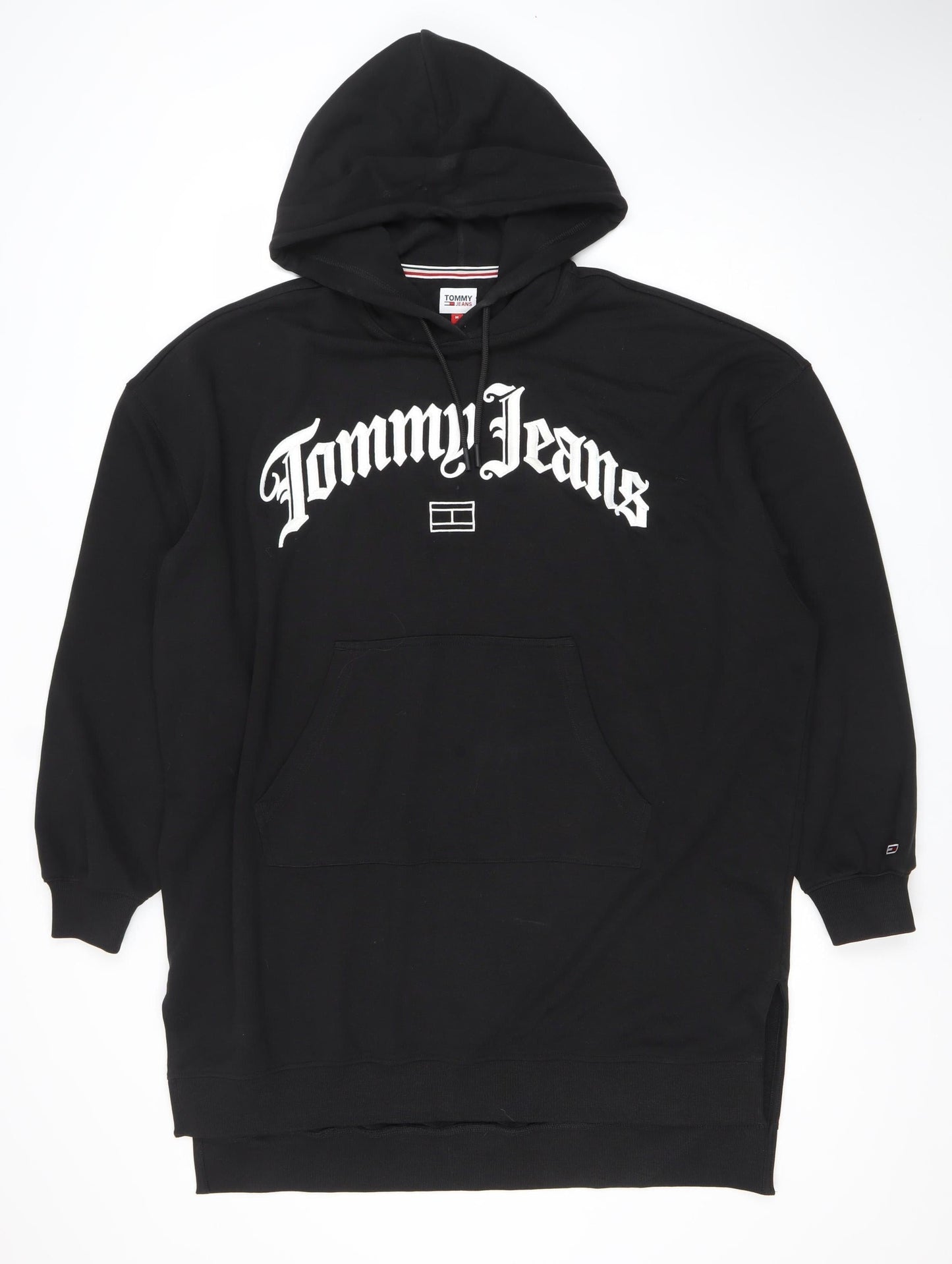 Tommy Jeans Women's Black M Pullover Hoodie Cotton Blend Logo