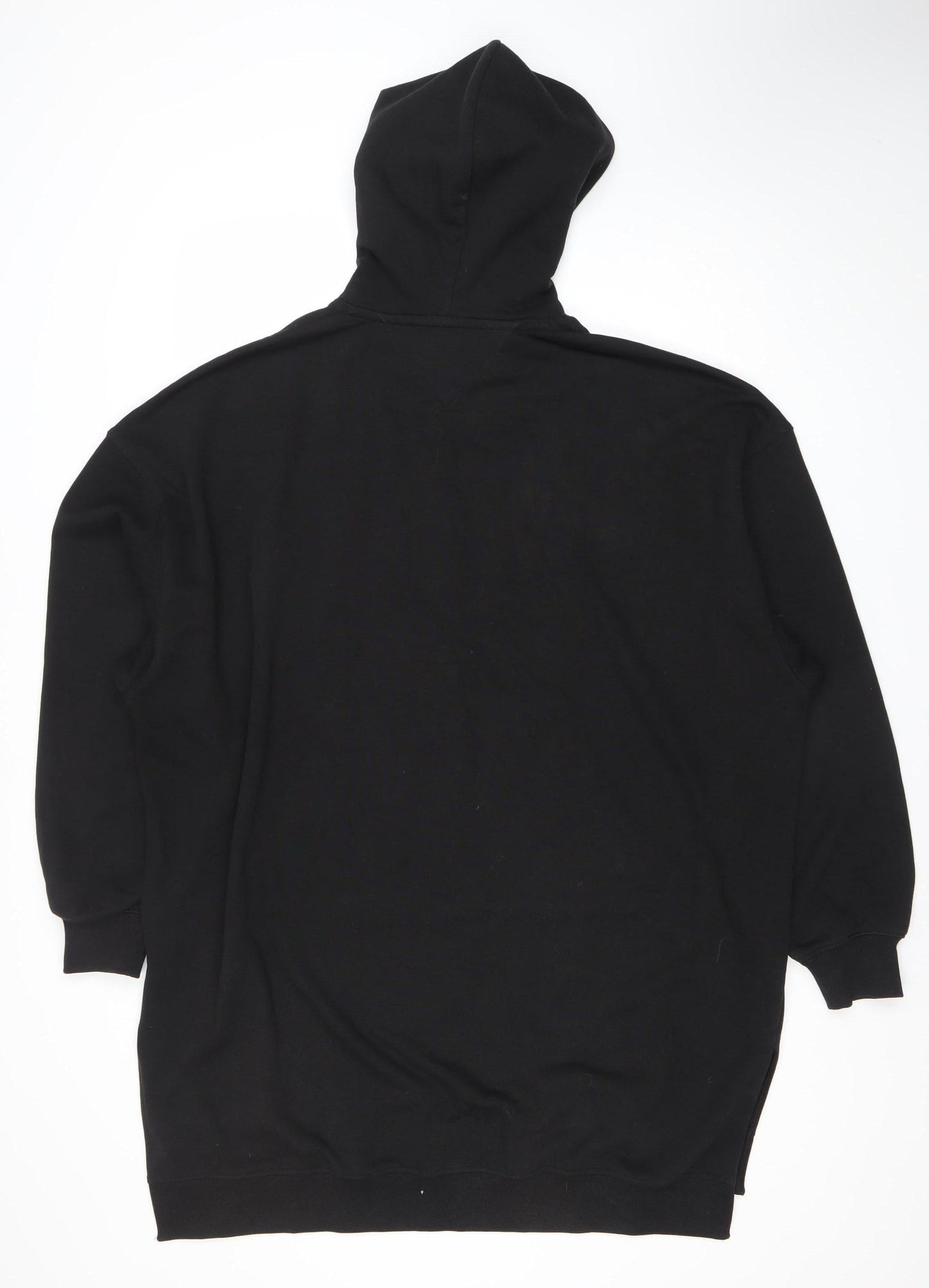 Tommy Jeans Women's Black M Pullover Hoodie Cotton Blend Logo