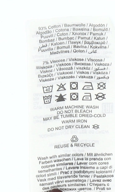 Jack & Jones Men’s Grey Graphic Crew Neck Short Sleeve T-Shirt Size L