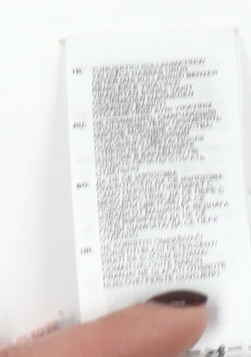 Adidas Girls Pink Ankle Leggings XS 7-8 Years Three Stripe Stretch