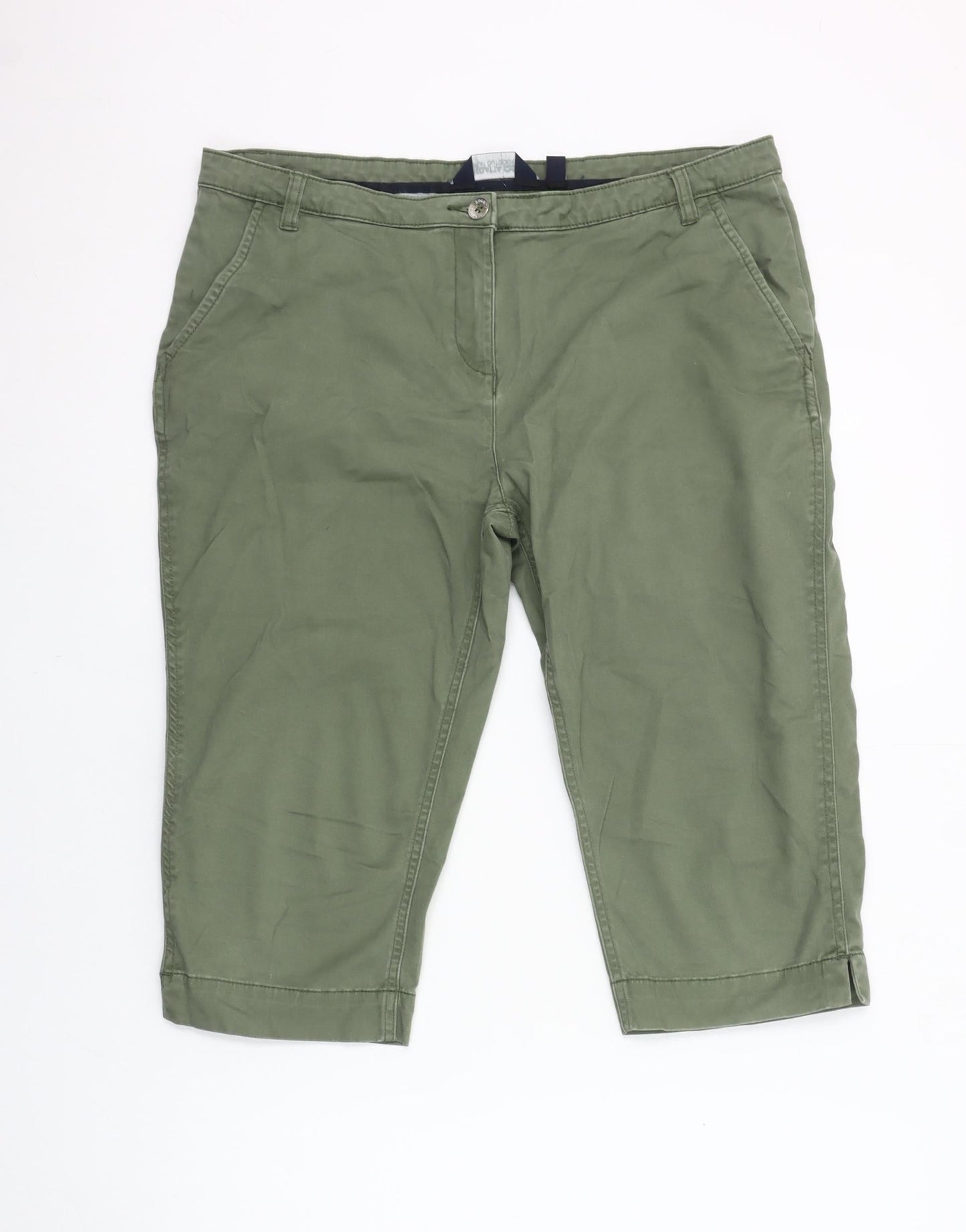 Regatta Womens Green Cotton Stretch Bermuda Shorts Size 14