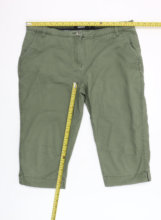 Regatta Womens Green Cotton Stretch Bermuda Shorts Size 14