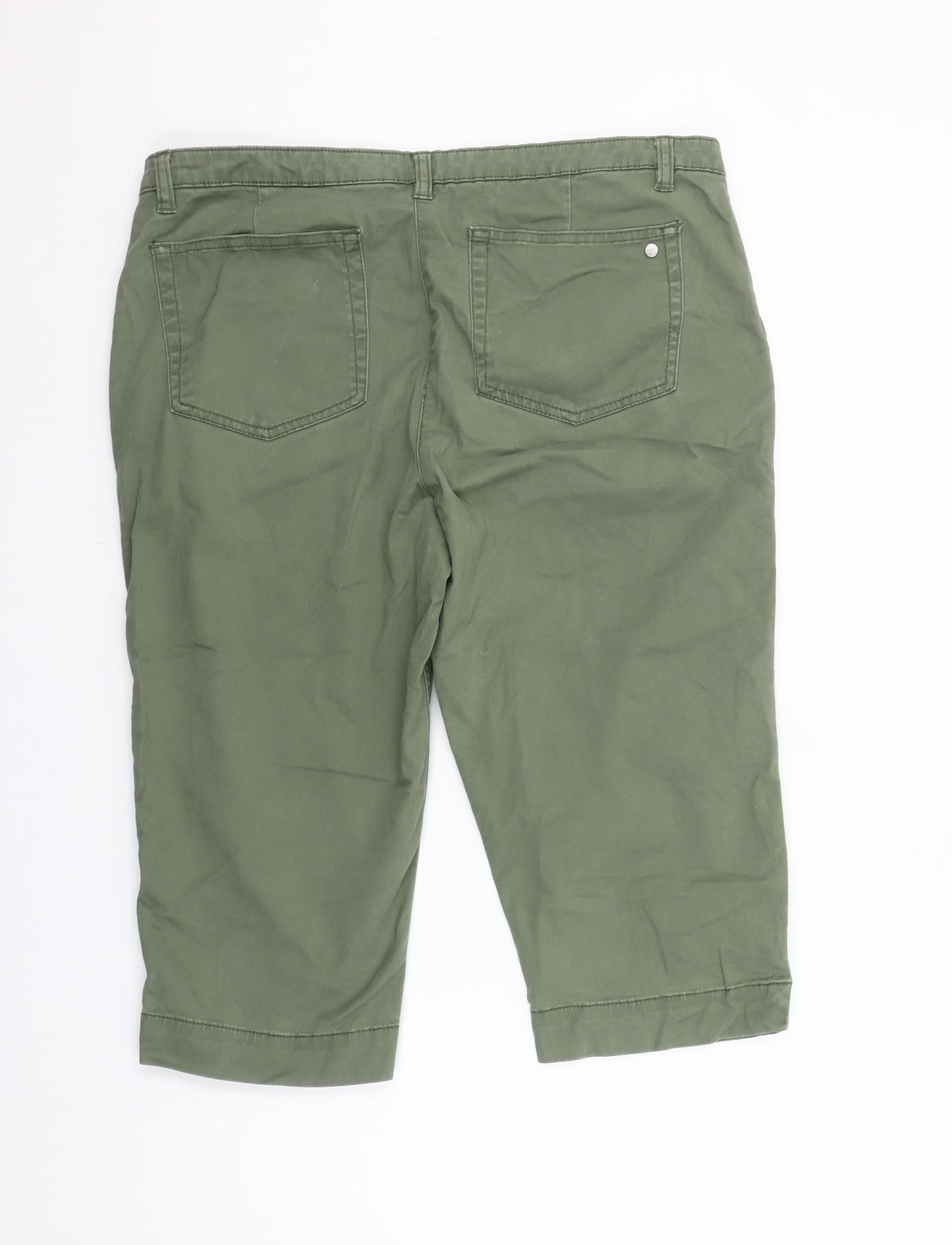 Regatta Womens Green Cotton Stretch Bermuda Shorts Size 14