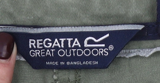 Regatta Womens Green Cotton Stretch Bermuda Shorts Size 14