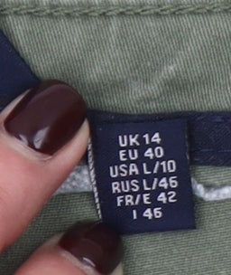Regatta Womens Green Cotton Stretch Bermuda Shorts Size 14