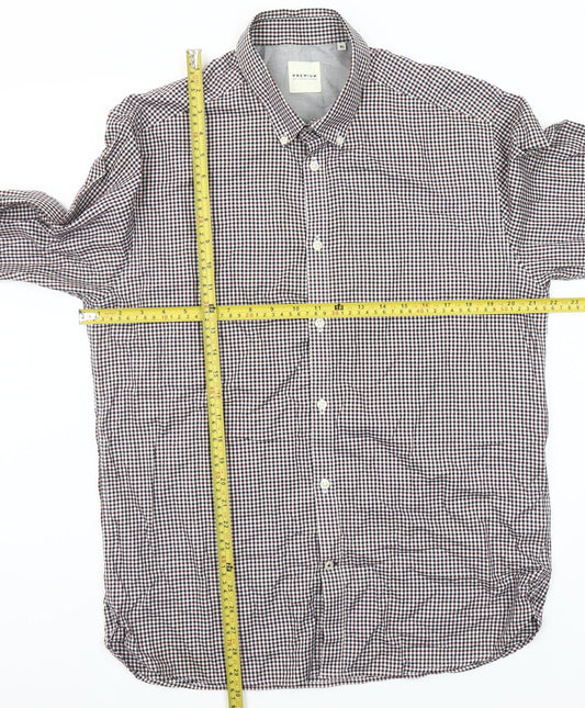 Jack & Jones Premium Men's Multicoloured Check Cotton Shirt XL