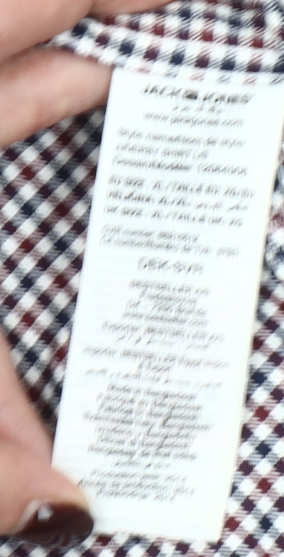 Jack & Jones Premium Men's Multicoloured Check Cotton Shirt XL