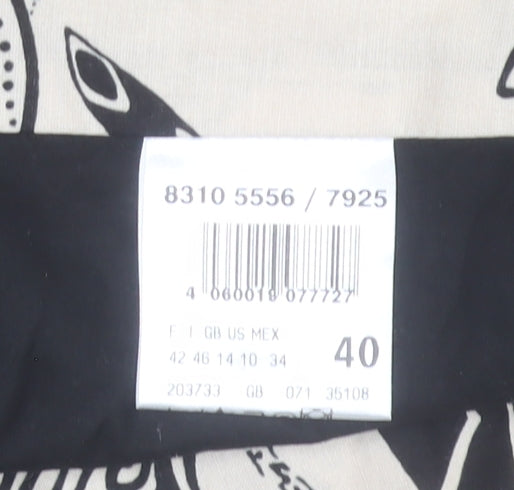 Gil Bret Women's Beige Tribal Wrap Cotton Knee Length Skirt Size 14