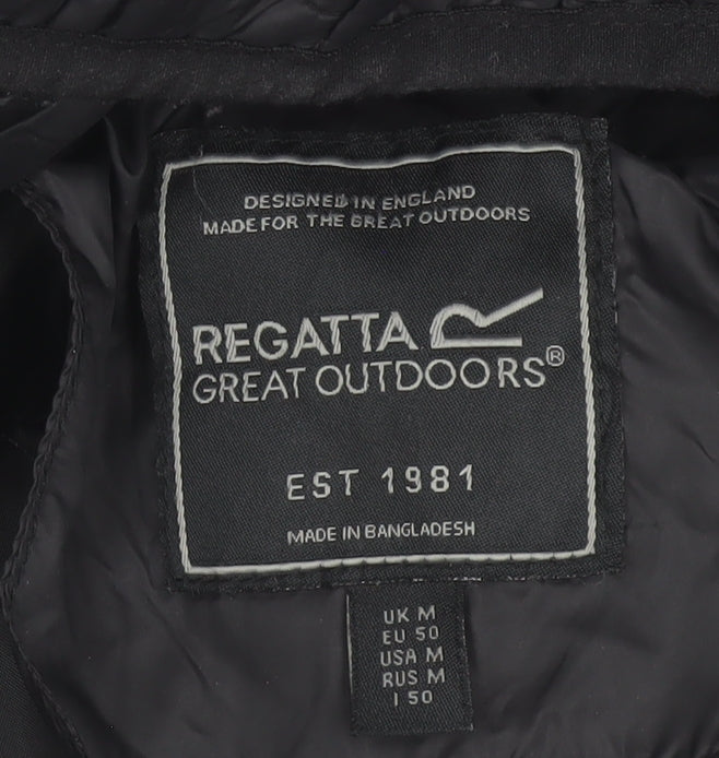 Regatta Mens Black M Puffer Hooded Jacket Outdoor Walking Coat