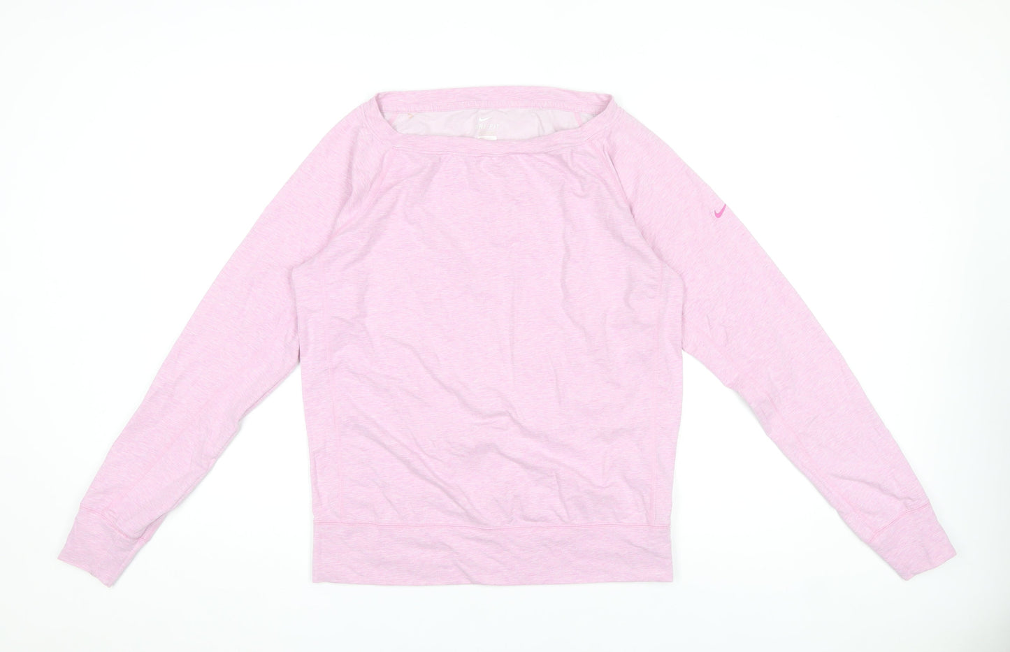 Nike Womens Pink Dri-FIT Long Sleeve Activewear Top Size M