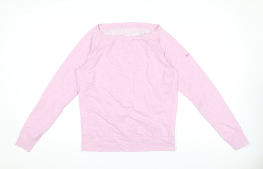 Nike Womens Pink Dri-FIT Long Sleeve Activewear Top Size M