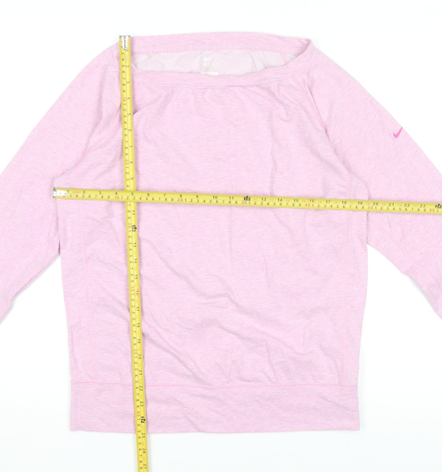 Nike Womens Pink Dri-FIT Long Sleeve Activewear Top Size M
