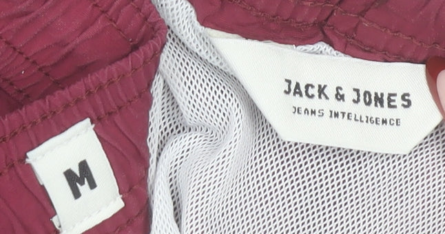 Jack & Jones Men's Burgundy Medium Swim Shorts 100% Nylon
