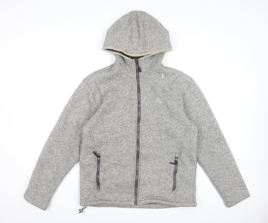 New Balance Men's Grey Full Zip Fleece Hoodie Size M