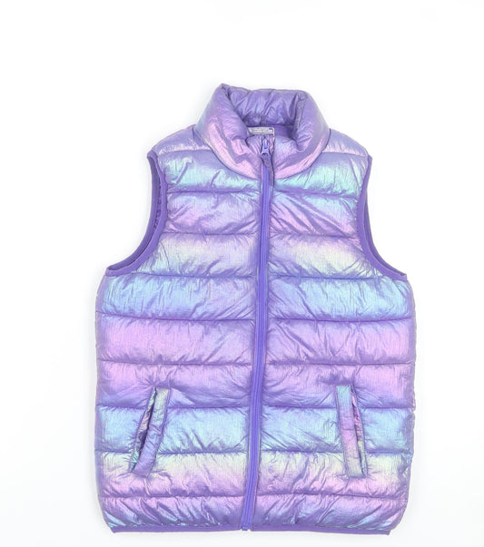 Mountain Warehouse Girls Purple 9-10 Years Quilted Puffer Gilet Waistcoat