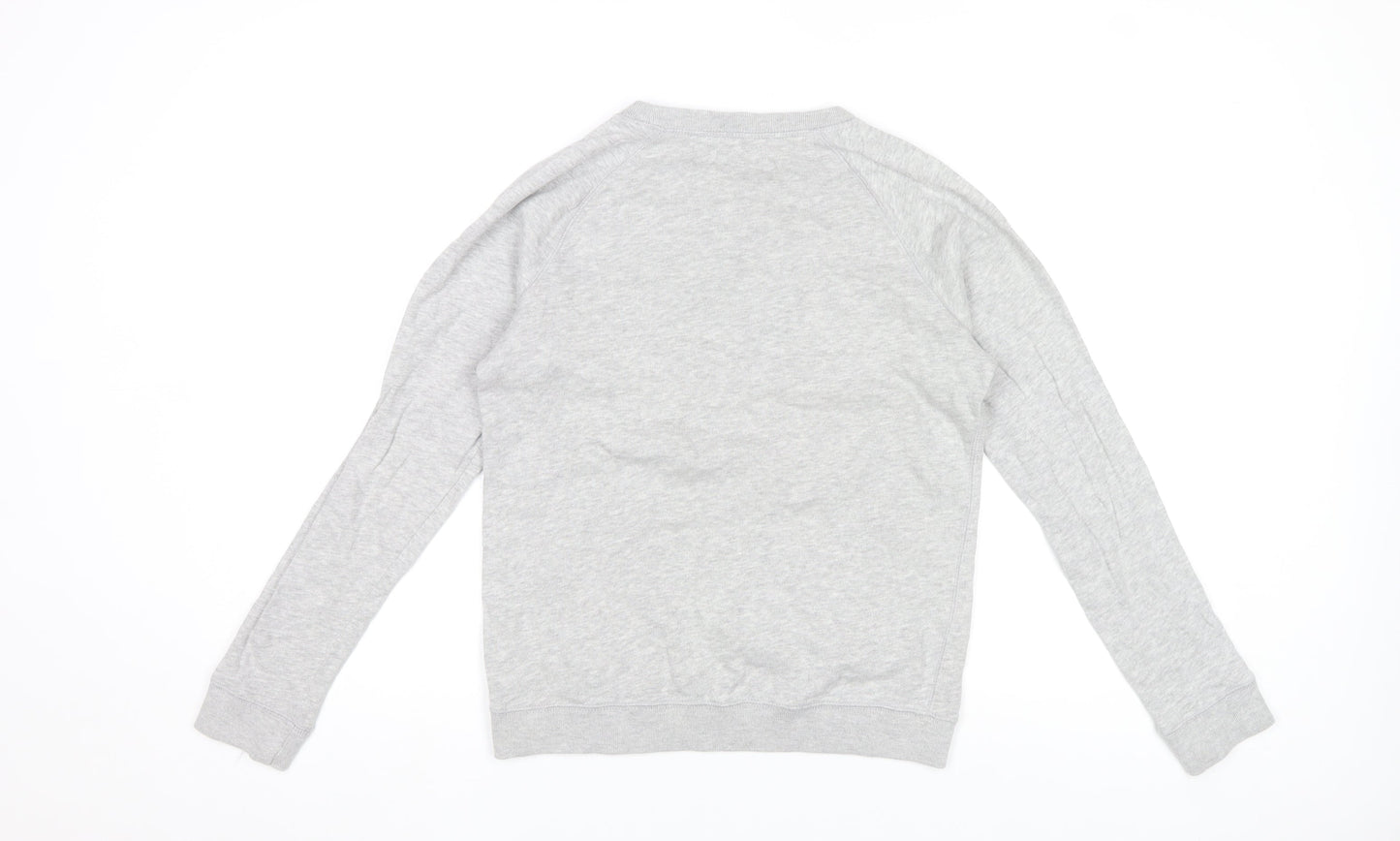 Jack Wills Womens Grey Crew Neck Sweatshirt Size 14 Cotton Blend