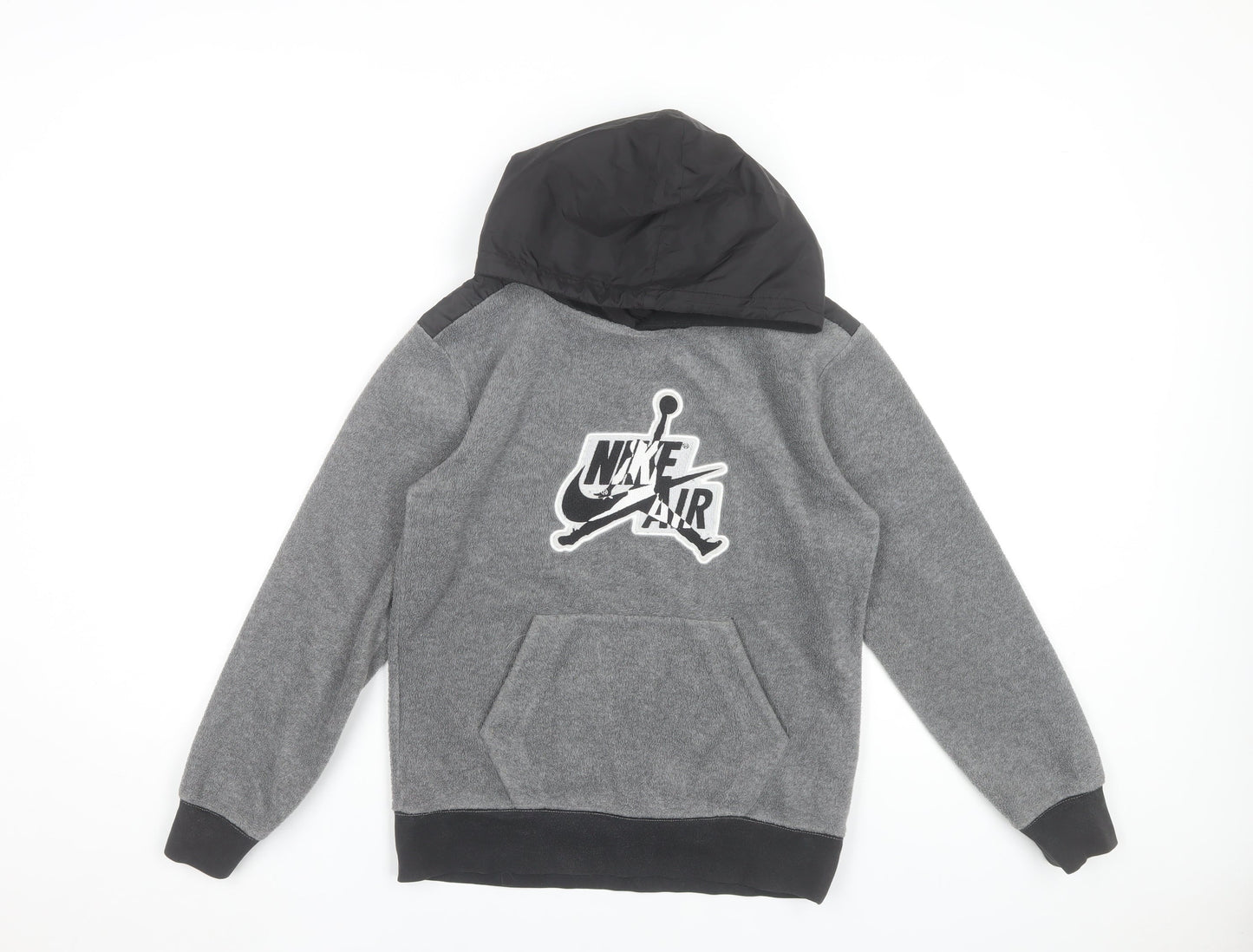 Nike Jordan Boys Grey Hoodie 10-12 Years Pullover Fleece Hooded Sweatshirt