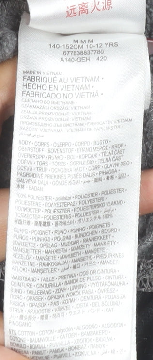 Nike Jordan Boys Grey Hoodie 10-12 Years Pullover Fleece Hooded Sweatshirt