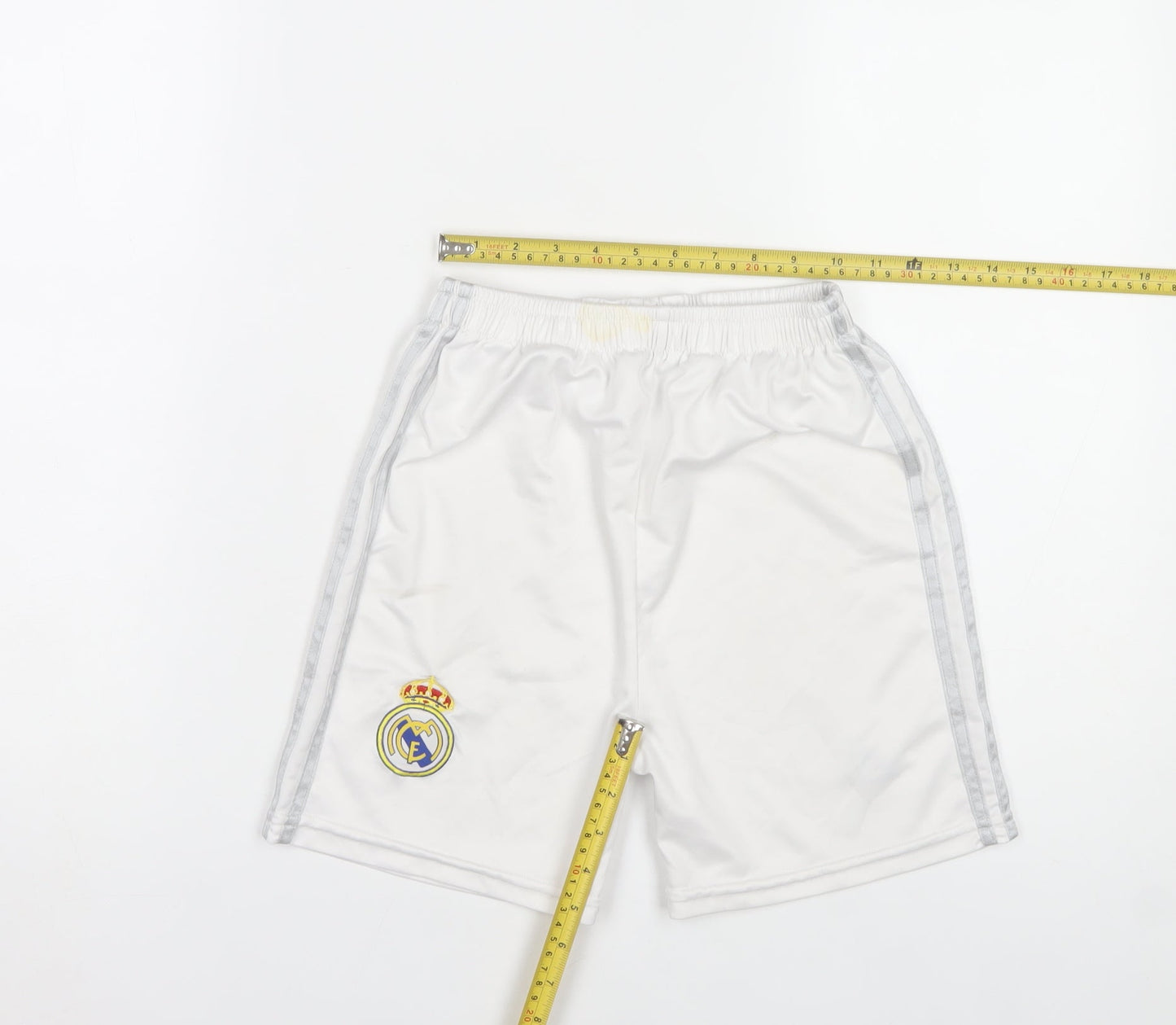 Adidas Boys White Football Athletic Shorts 12 Years Real Madrid Activewear