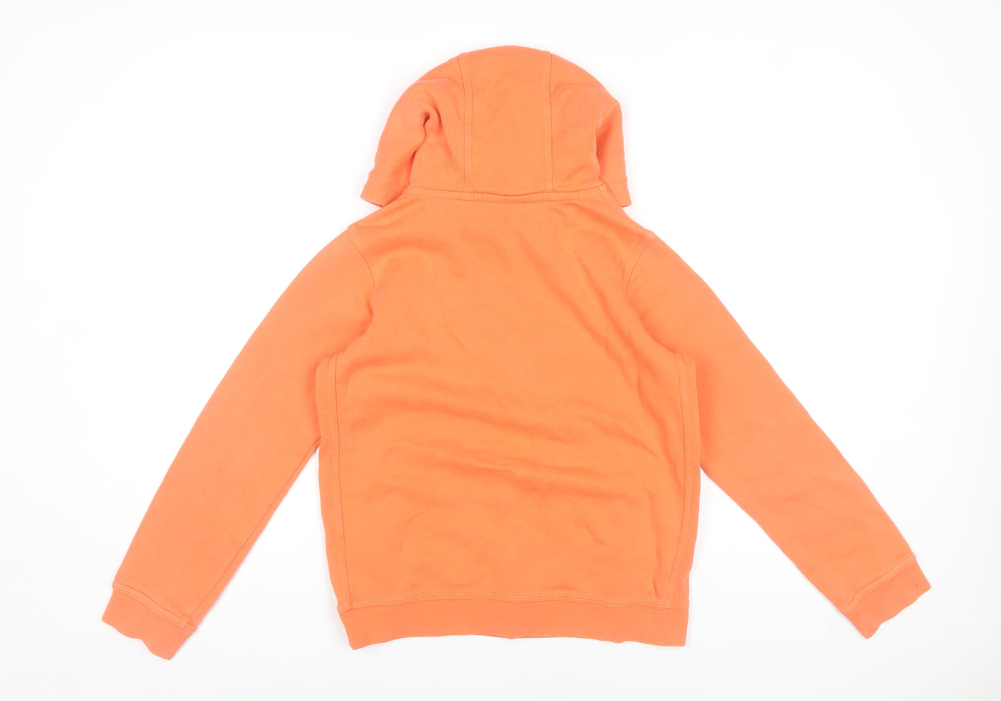 Nike Boys Orange Hoodie Large Standard Fit Cotton Blend Pullover