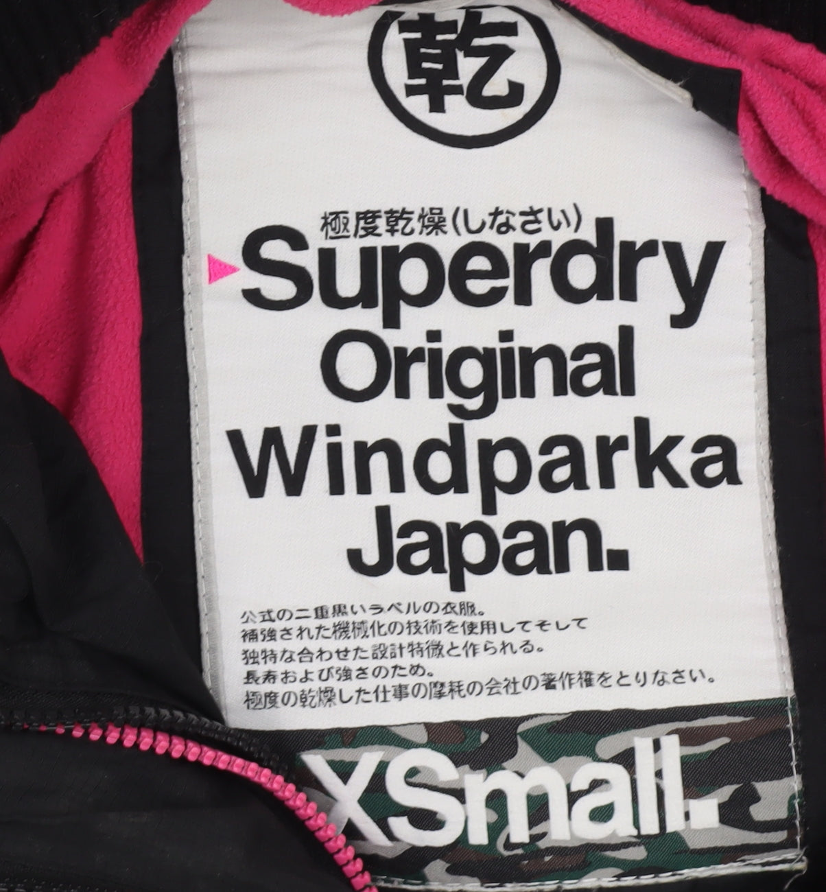 Superdry Womens Black XS Hooded Faux Fur Trim Winter Parka Jacket