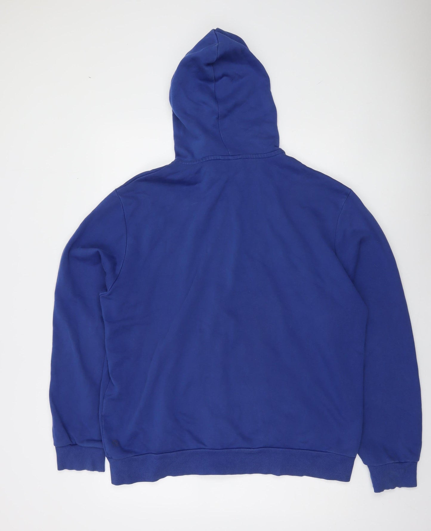 Puma Men's Blue XL Full Zip Hoodie with Green Lining Sports Style
