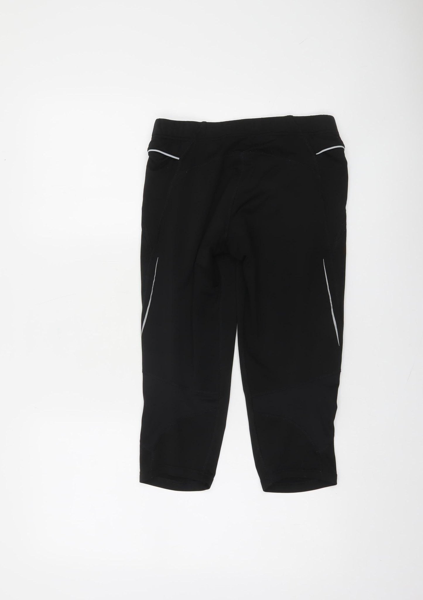 Adidas Womens Black Capri Running Trousers Size M Moisture Wicking