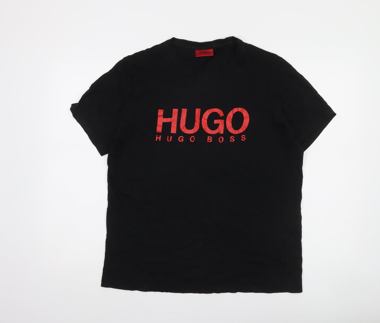 Hugo Boss Men's Black Logo Cotton T-Shirt Size L