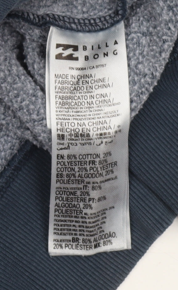 Billabong Men's Blue 2XL Pullover Crew Neck Fleece Sweatshirt