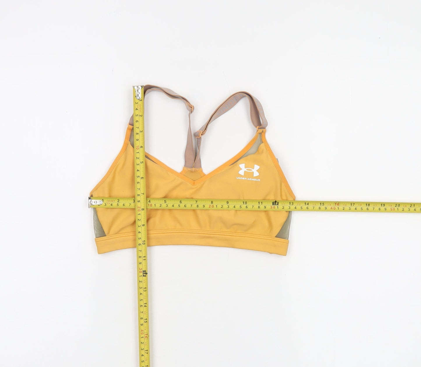 Under Armour Women’s Yellow Medium Sports Bra Lightweight Racerback