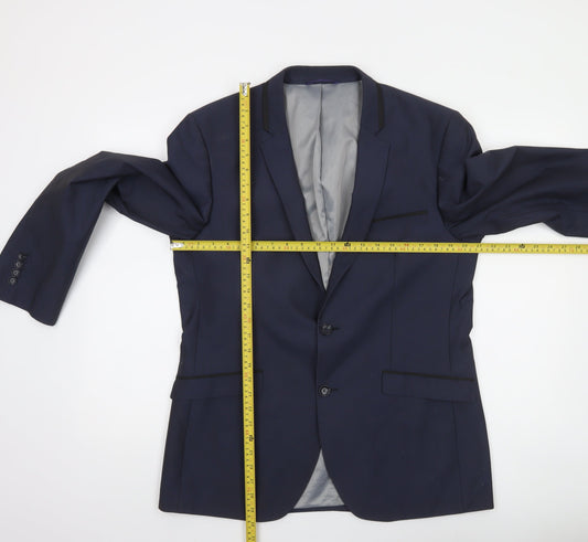 Burton Menswear London Men's Blue Slim Fit 42R Formal Blazer Jacket