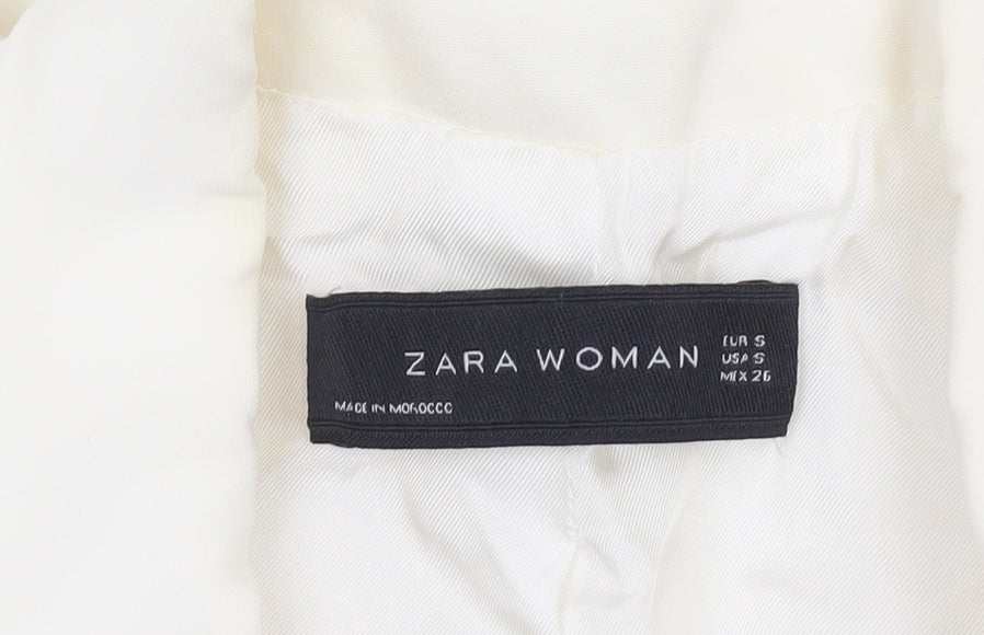 Additional view of Zara Woman Ivory Single-Breasted Tailored Blazer, size S