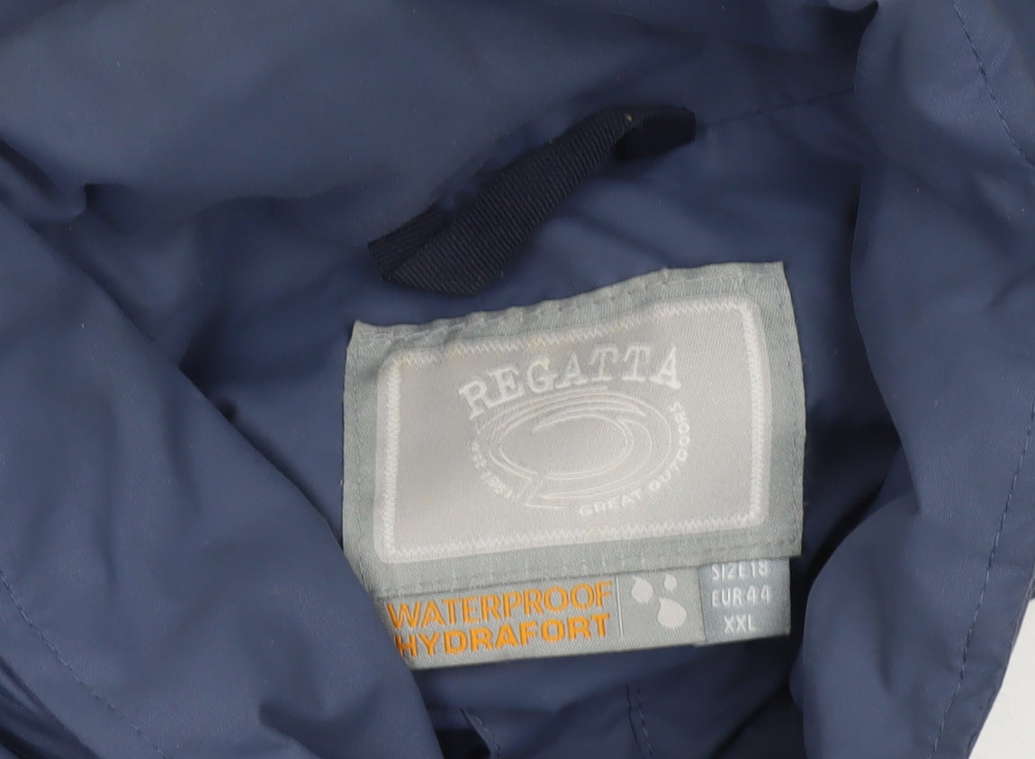 Regatta Women's Blue Waterproof Rain Jacket Size 18