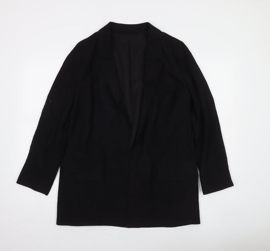 AllSaints Women’s Black Longline Blazer Jacket UK 14