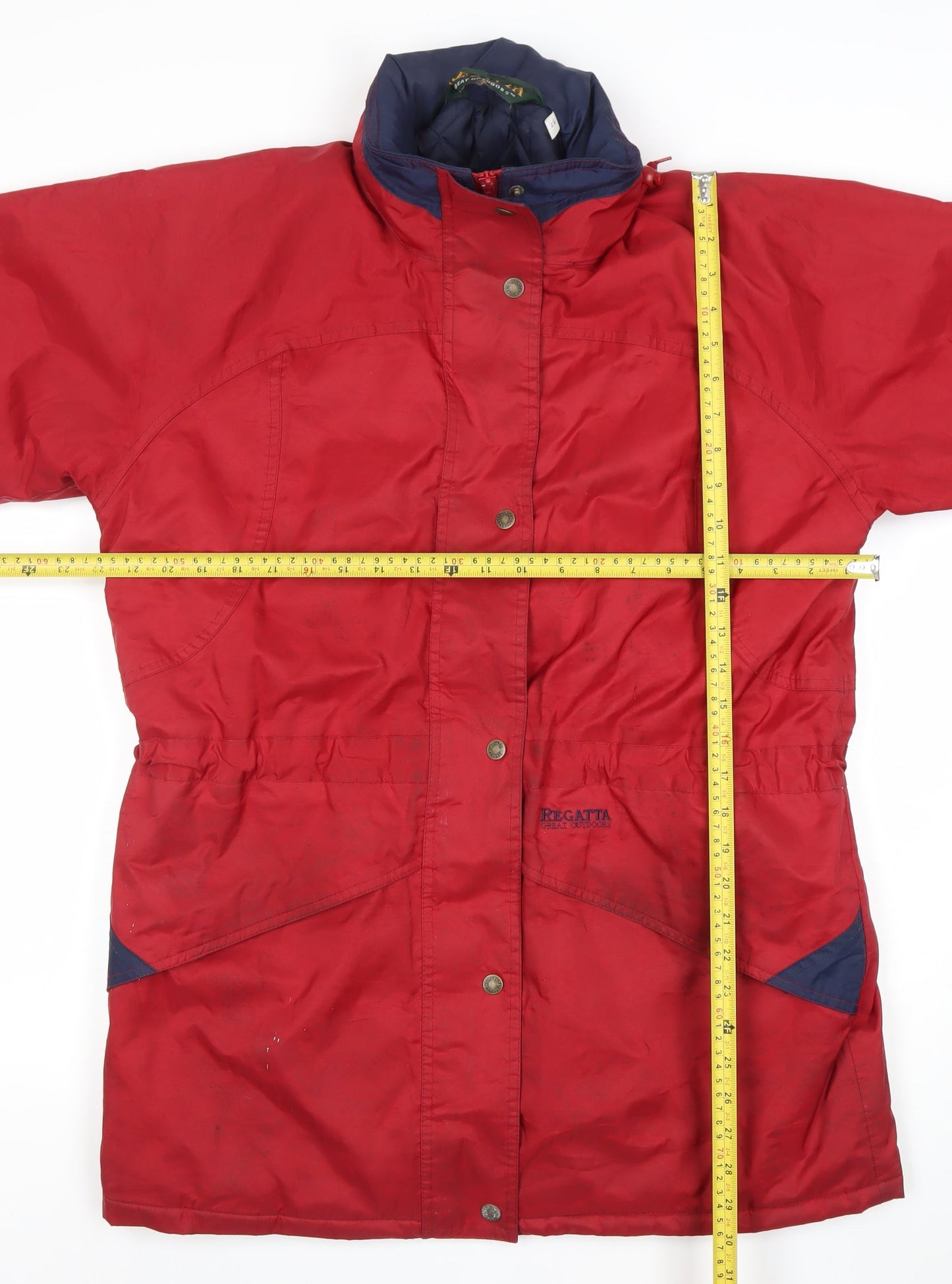 Regatta Womens Red Waterproof Parka Jacket Size 12 Lined Outdoor Coat