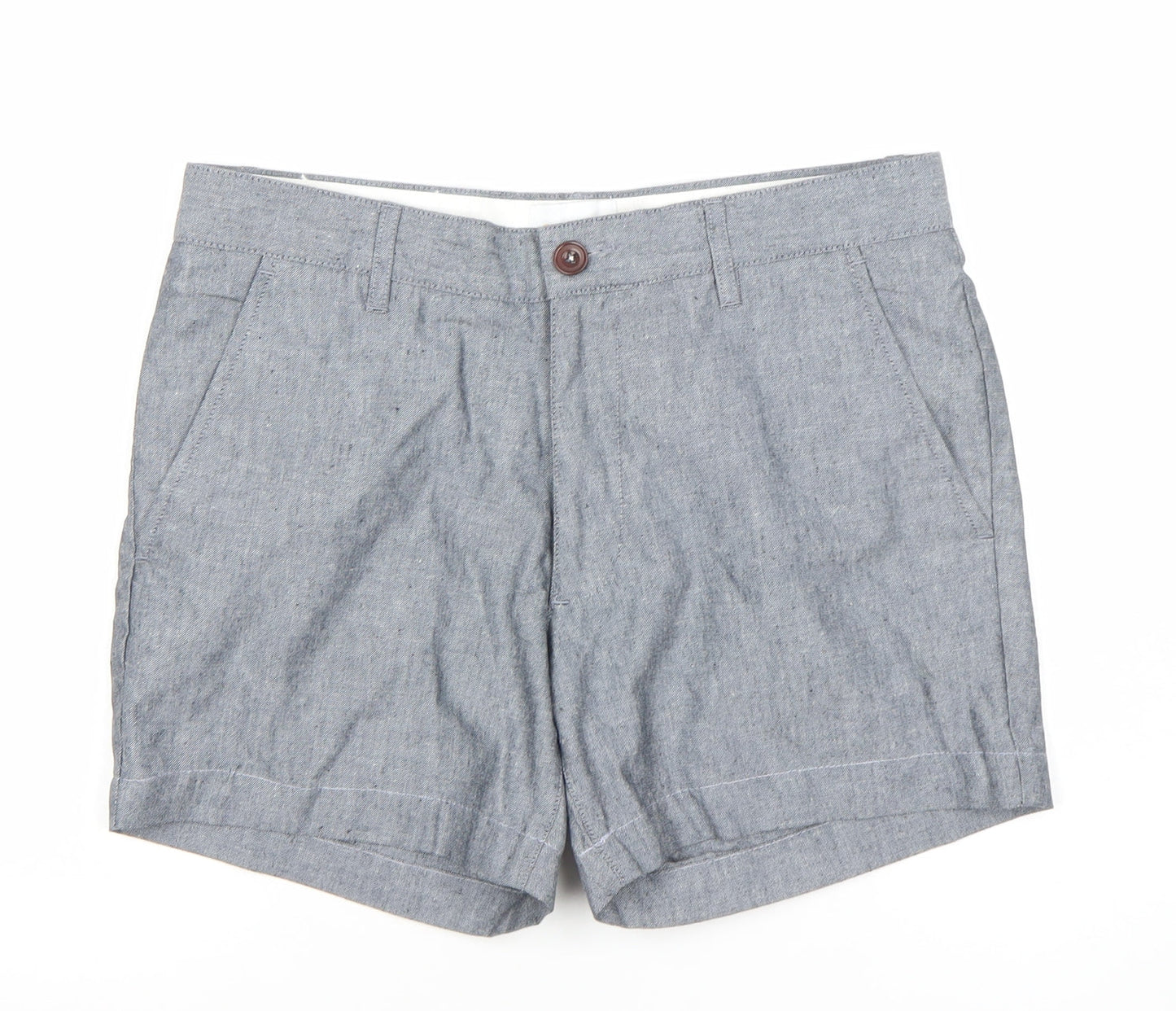 Farah Women Blue Cotton Blend Chino Shorts Size 30