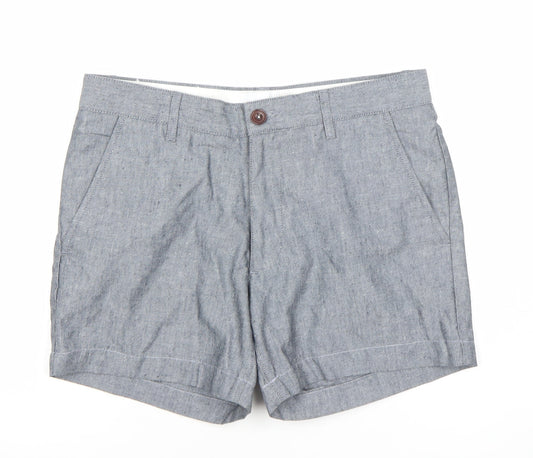 Farah Women Blue Cotton Blend Chino Shorts Size 30