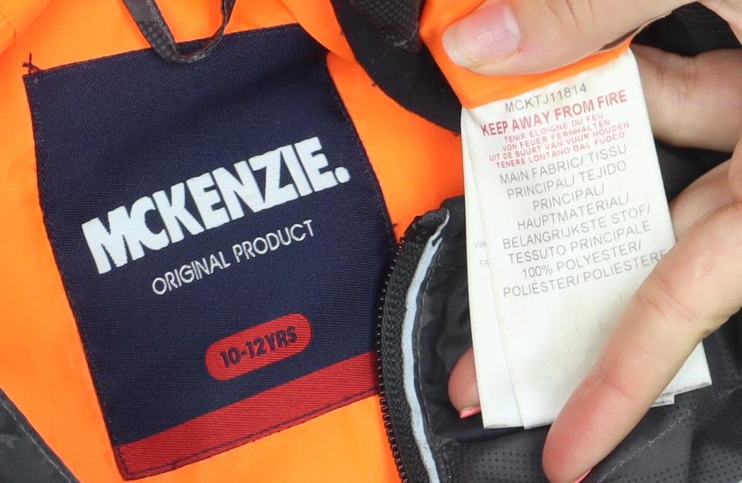 McKenzie Boys Black Camouflage Puffer Jacket 10-12 Years Hooded Winter Coat